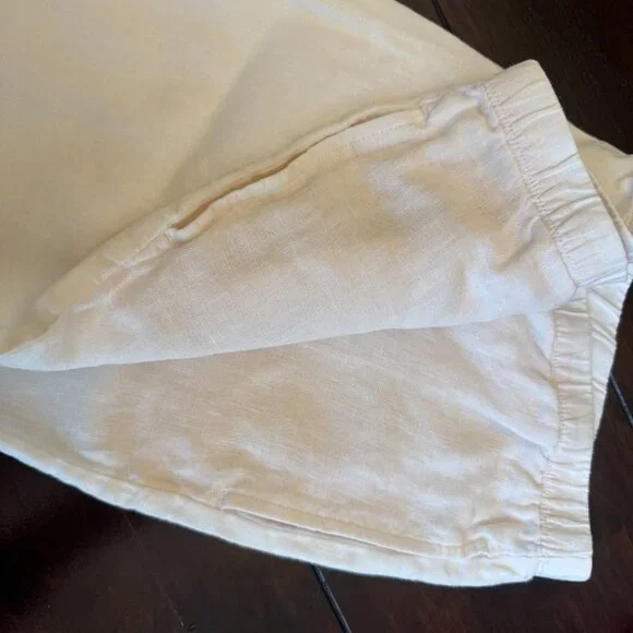 j.jill Love Linen White Pull-On Pants, Size M Tall - Picture 3 of 7